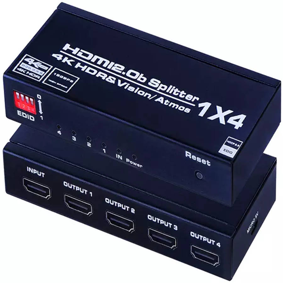 TVA HDMI SPLITTER 1IN 4 OUT AUTO EDID