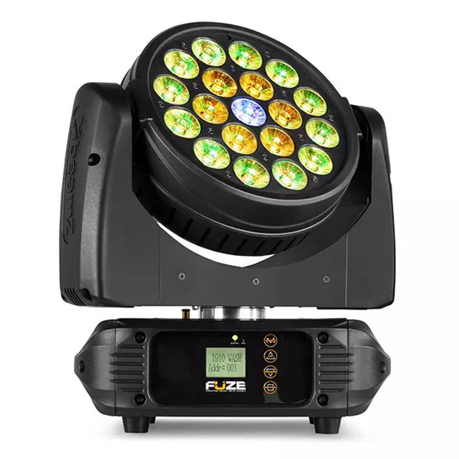 BEAMZ FUZE1910 LED MOVING HEAD WASH WITH RING CONTROL 19x 10W RGBW