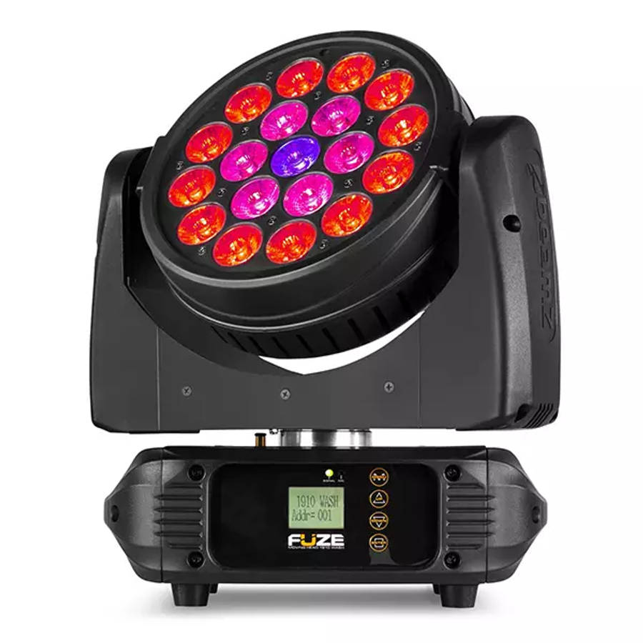 BEAMZ FUZE1910 LED MOVING HEAD WASH WITH RING CONTROL 19x 10W RGBW