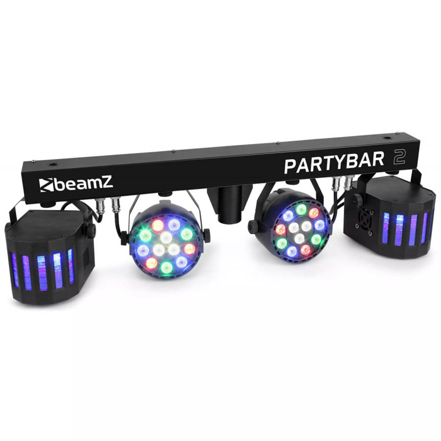 BEAMZ PARTYBAR2 2x LED PAR AND 2x Derby 32x 1W RGBW