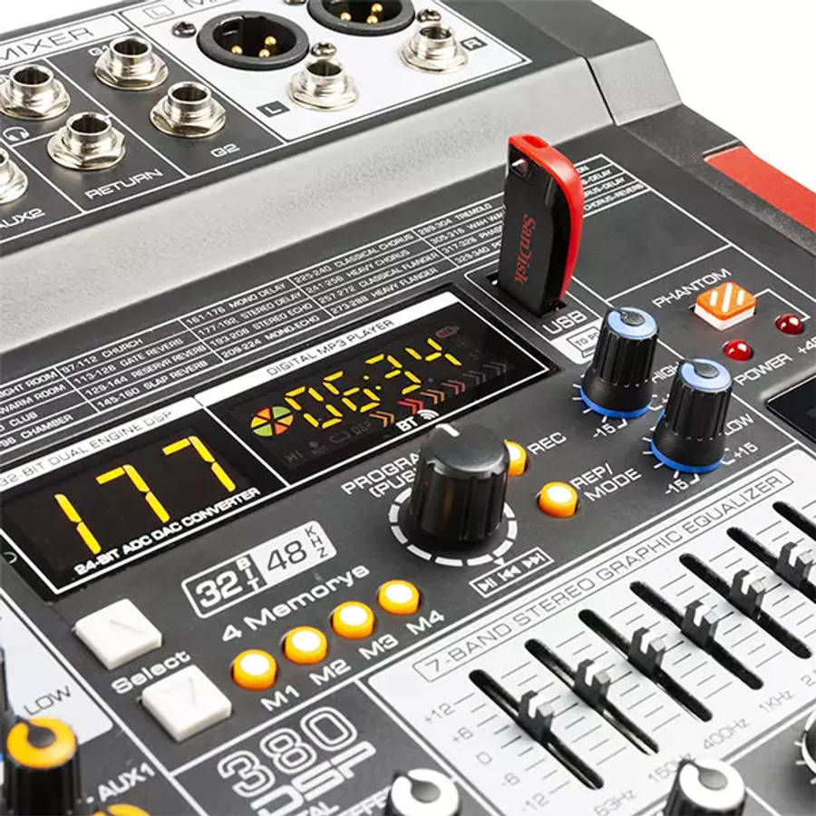 PDM PDM-T1204 MUSIC MIXER DSP/MP3 12CH