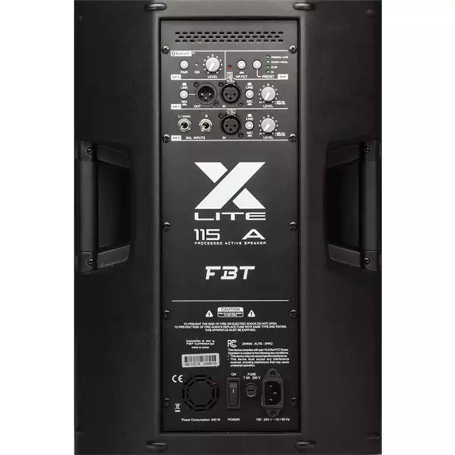 FBT X-LITE115A ACTIVE SPEAKER 15INCH BLACK 1200W + 300W BT
