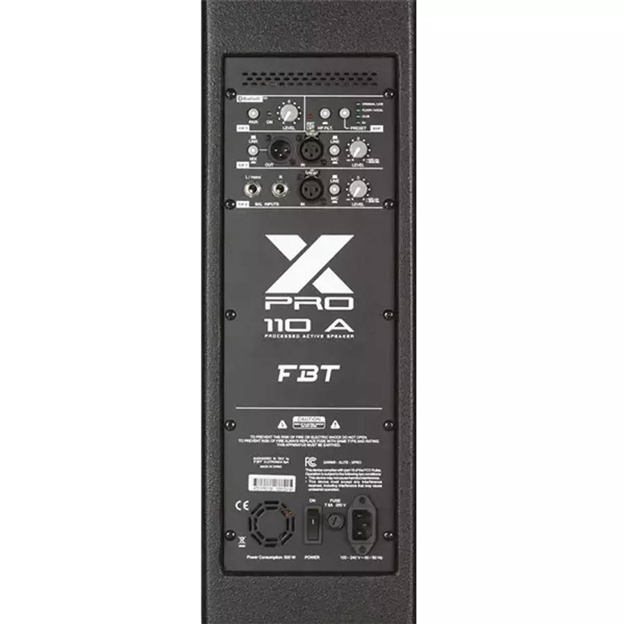 FBT X-PRO110A ACTIVE SPEAKER 10INCH BLACK 1200W + 300W BT