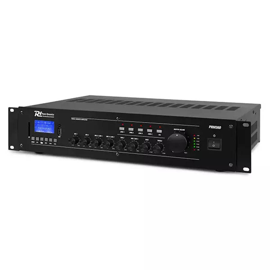 PDM PRM360 100V MIXER AMPLIFIER 360W USB/SD/BT 4 ZONE