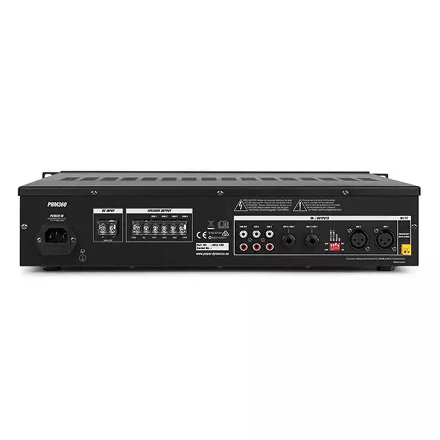 PDM PRM360 100V MIXER AMPLIFIER 360W USB/SD/BT 4 ZONE