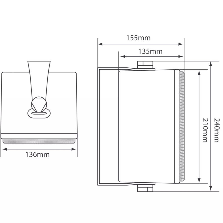 ADASTRA BP30V-B WALL MOUNT SPEAKER 4INCH BLACK 30W 100V