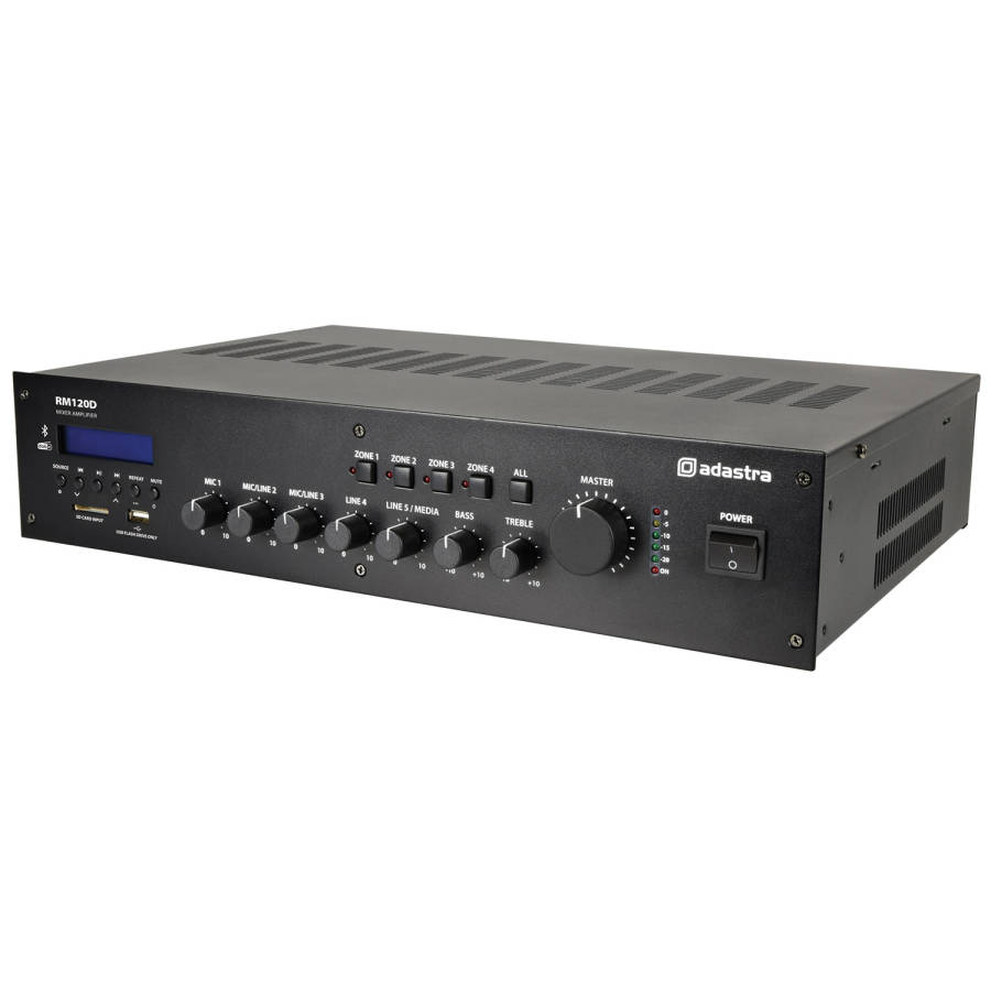 ADASTRA RM120D MIXER AMPLIFIER USB/BT/FM/DAB+ 100V 120W