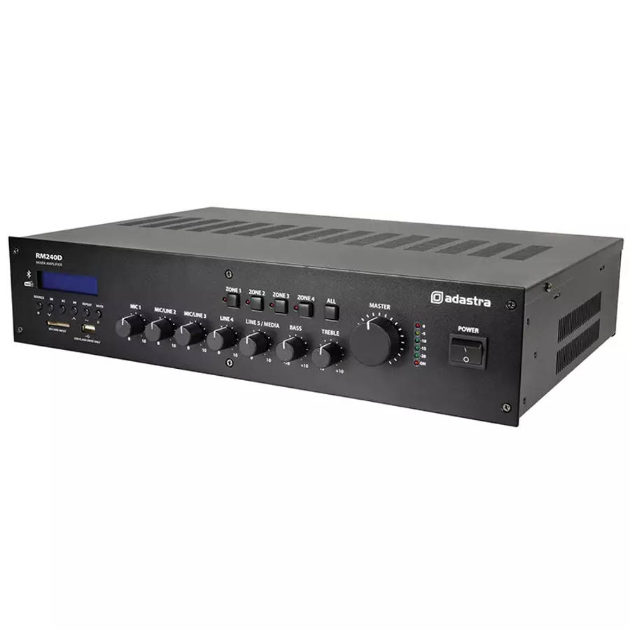 ADASTRA RM240D MIXER AMPLIFIER USB/BT/FM/DAB+ 100V 240W