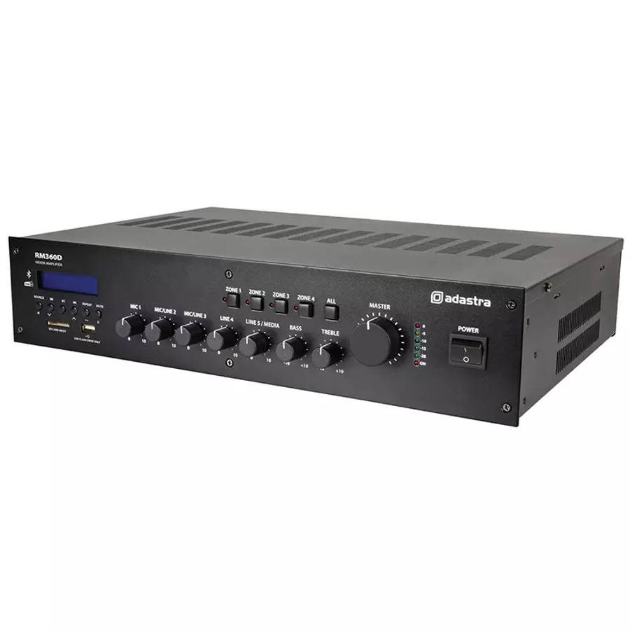 ADASTRA RM360D MIXER AMPLIFIER USB/BT/FM/DAB+ 100V 360W