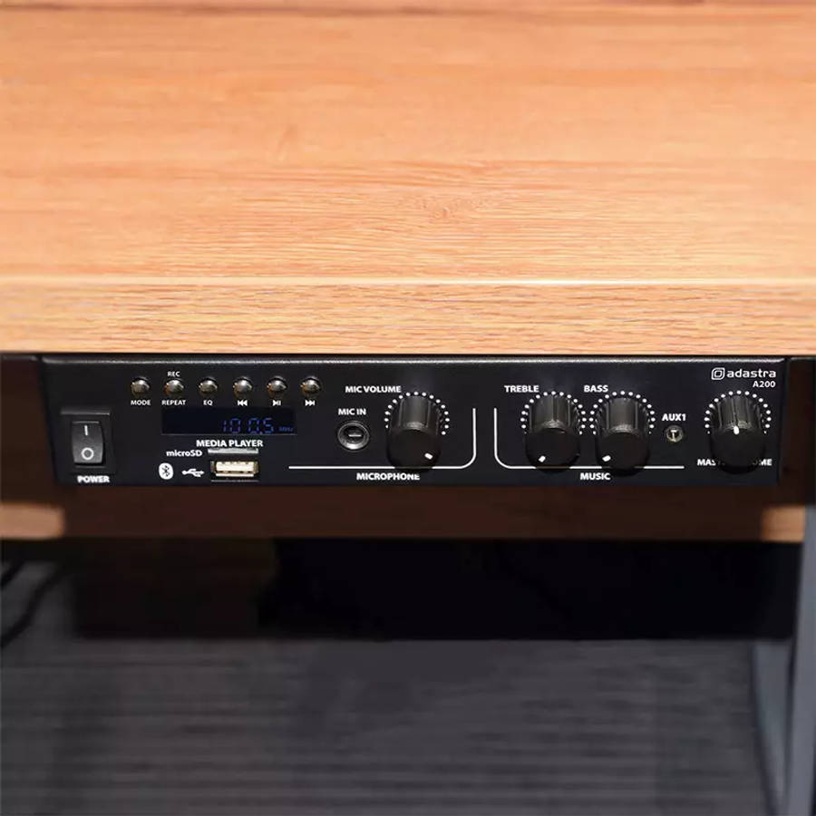 ADASTRA A200 COMPACT STEREO PA MIXER-AMPLIFIER USB/BT/FM 8OHM 2 X 100W