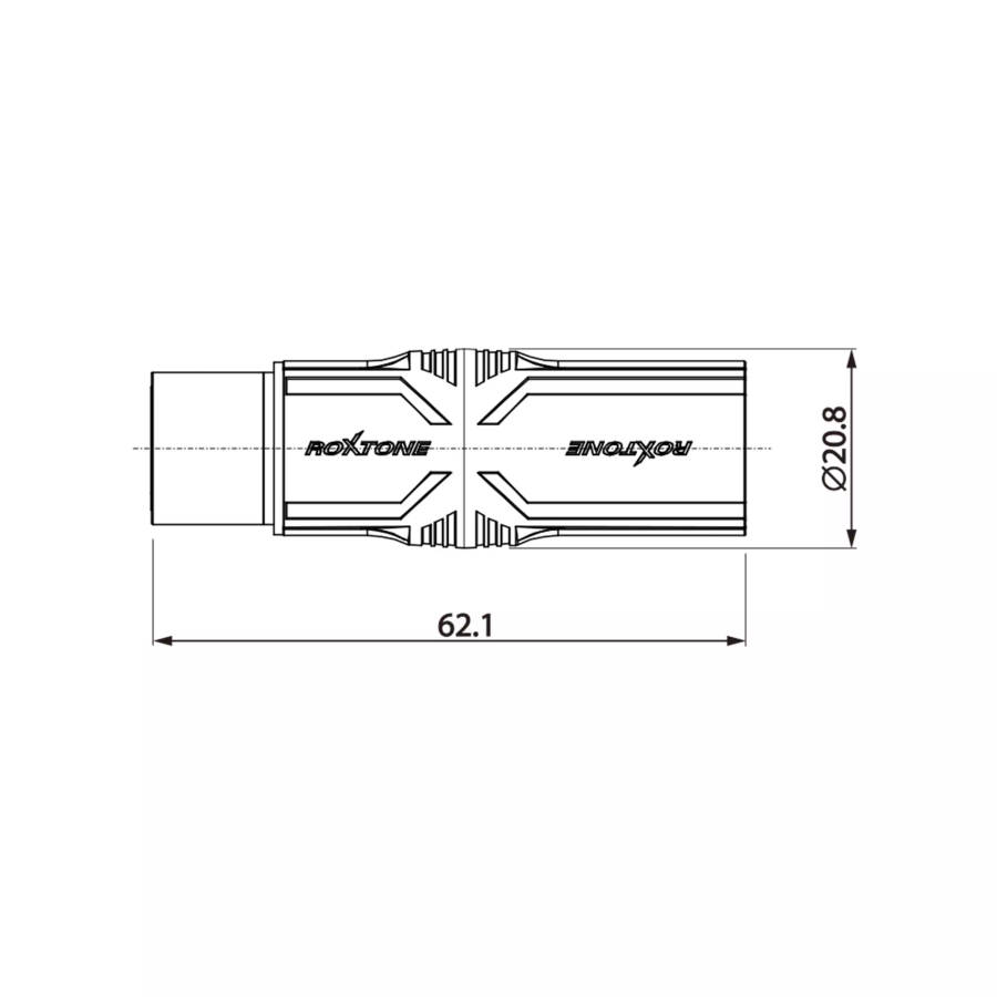 ROXTONE ADAPTOR 5-PIN XLR MALE - 3-PIN XLR FEMALE