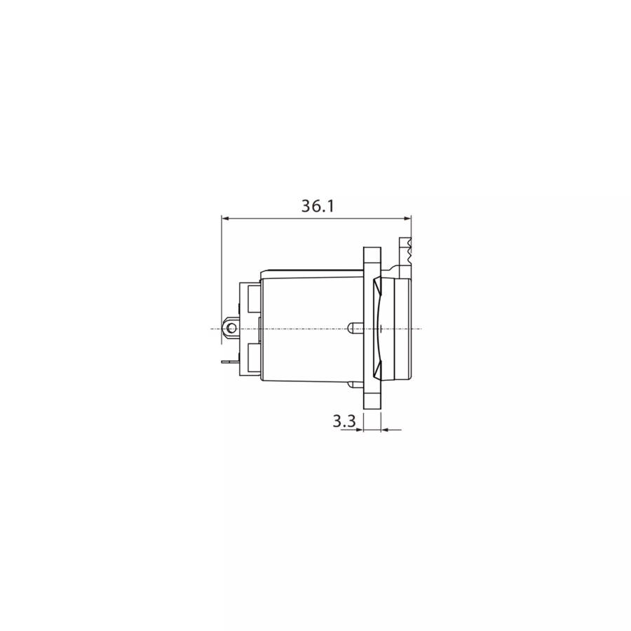 ROXTONE CONNECTOR 6.3mm STEREO FEMALE CHASSIS MOUNT