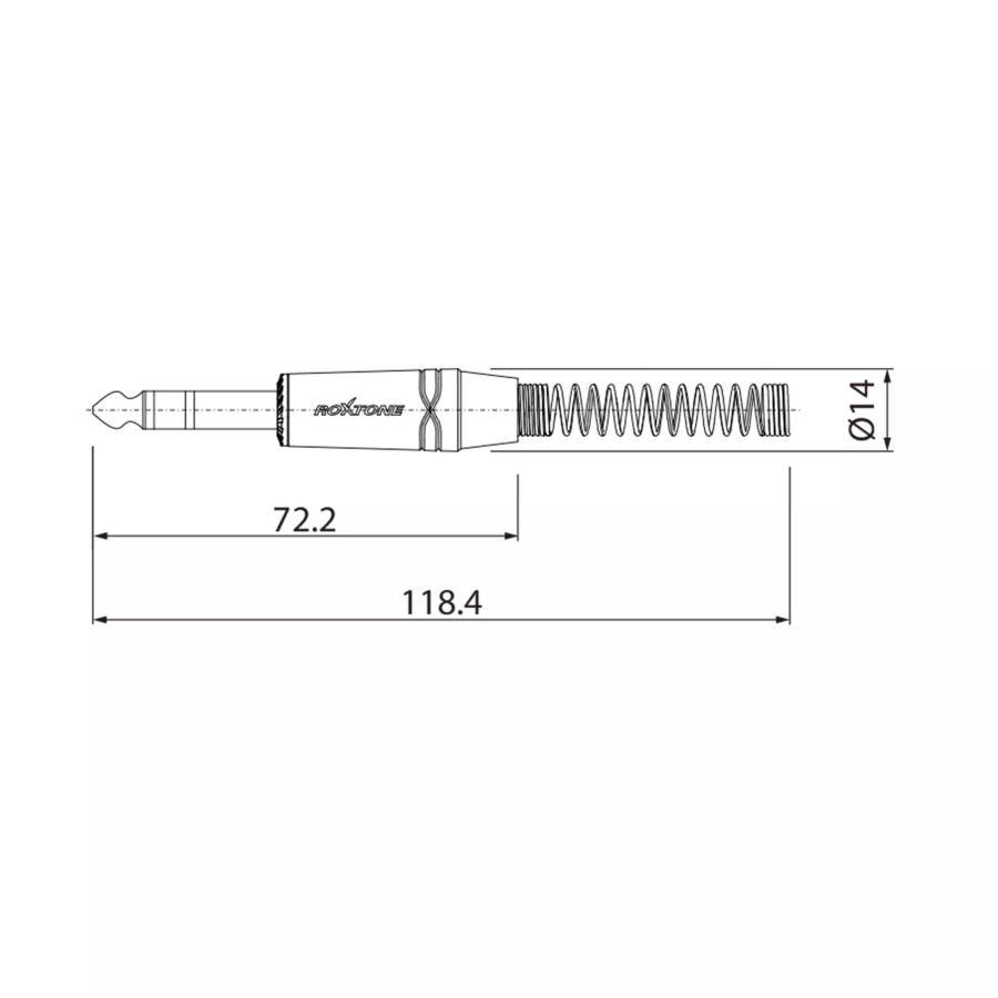 ROXTONE CONNECTOR 6.3mm STEREO MALE