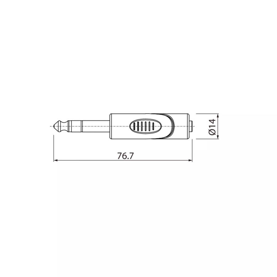 ROXTONE ADAPTOR 6.3MM STEREO MALE - 3.5MM STEREO FEMALE