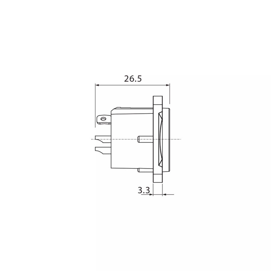 ROXTONE CONNECTOR XLR CHASSIS MOUNT MALE