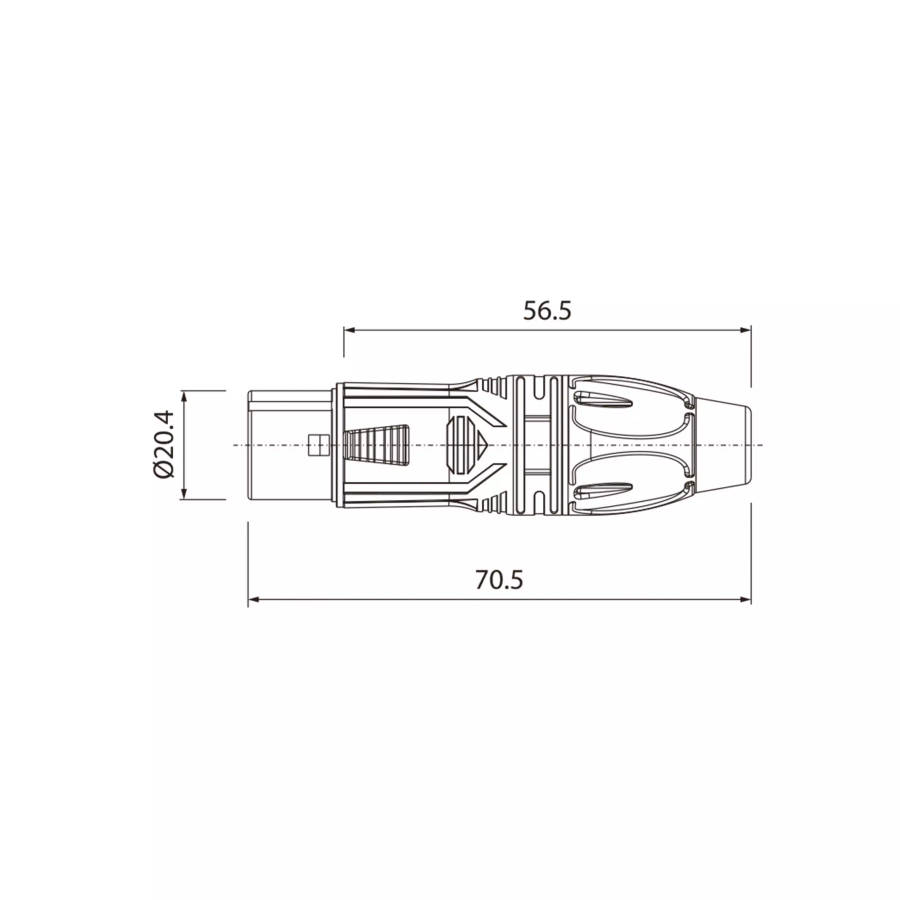 ROXTONE CONNECTOR XLR INLINE FEMALE 5 PIN