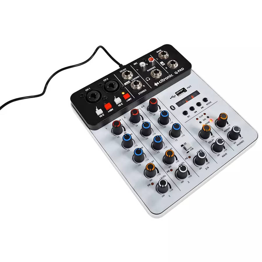 CITRONIC - Q-PAD COMPACT MUSIC MIXER 4-CH BT/USB/MP3