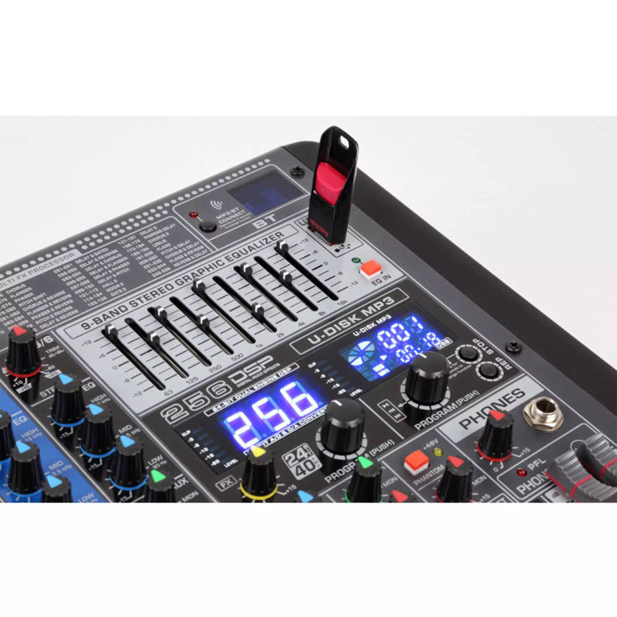 PDM PDM-S1204 MUSIC MIXER BT/MP3/USB/DSP 12CH