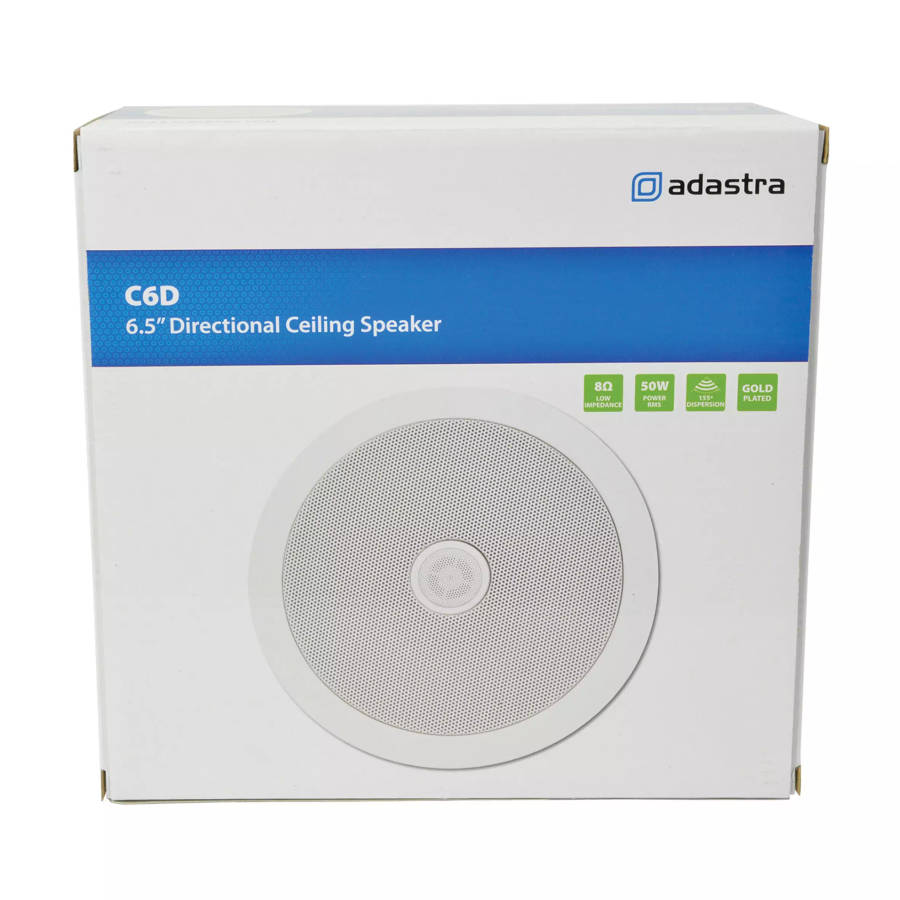 ADASTRA C6D CEILING SPEAKER DIRECTIONAL TWEETER 6.5INCH WHITE 100W 8OHM