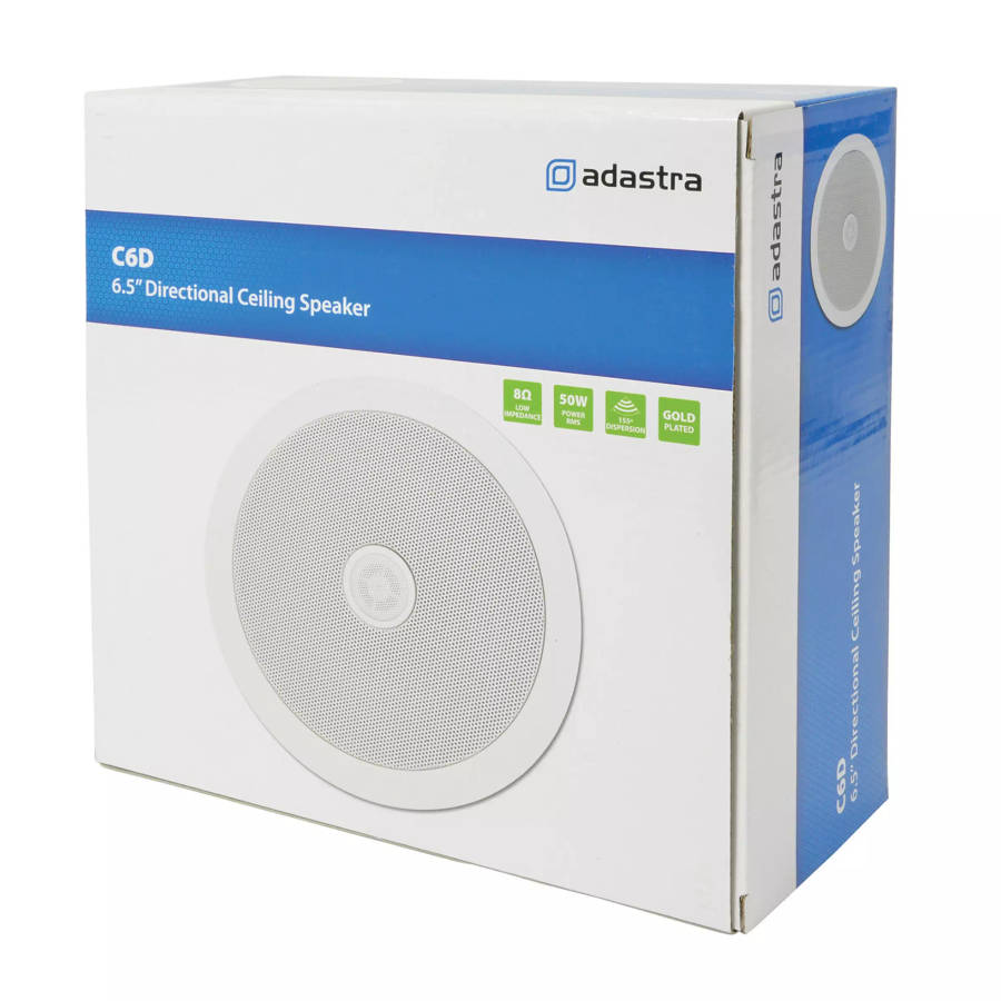 ADASTRA C6D CEILING SPEAKER DIRECTIONAL TWEETER 6.5INCH WHITE 100W 8OHM