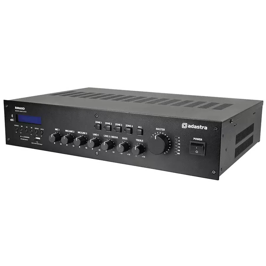 ADASTRA RM60D MIXER AMPLIFIER USB/BT/FM/DAB+ 100V 60W