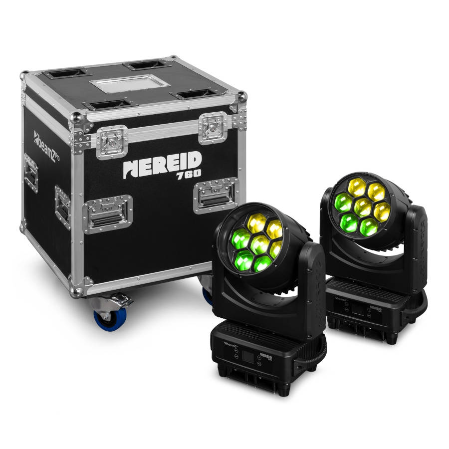 BEAMZPRO NEREID760 LED MOVING HEAD WASH IP65 7x 60W [2 PIECES IN A FLIGHTCASE]