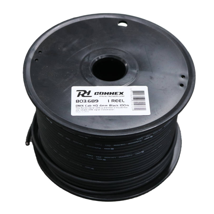FILO DX5.0B DMX CABLE 5MM BLACK 100M