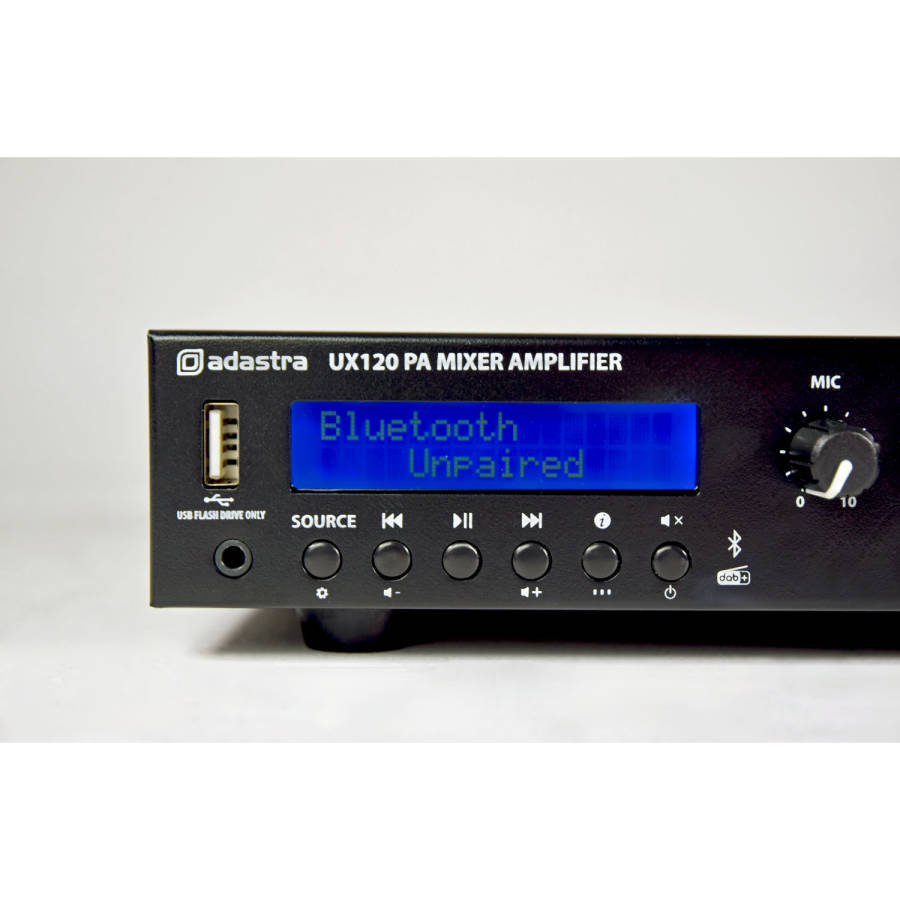 ADASTRA UX120 100V MIXER AMPLIFIER 120W USB/FM/BT