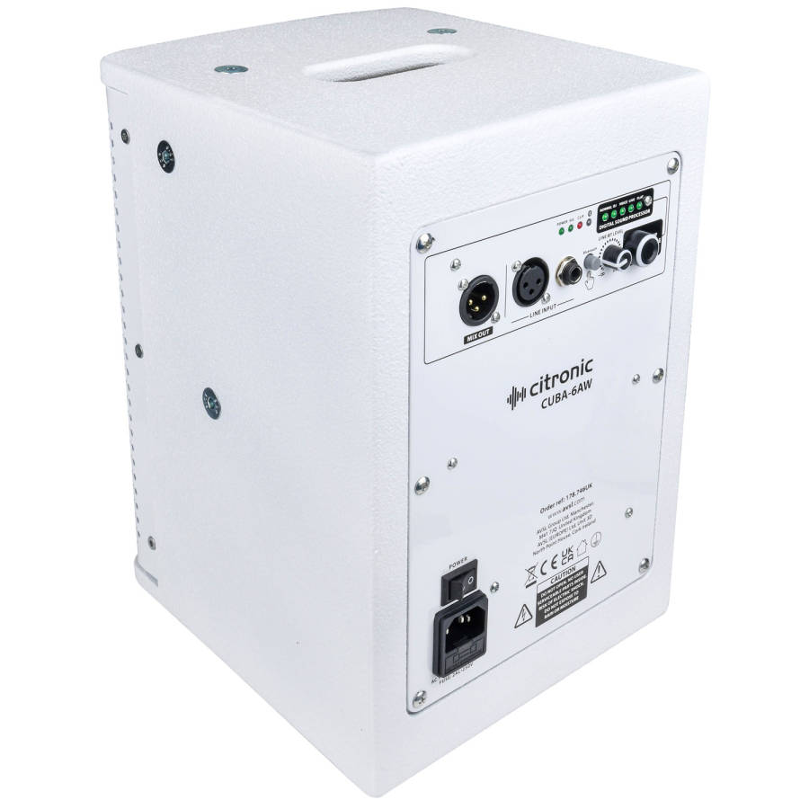 CITRONIC CUBA-6AW ACTIVE WALL MOUNT SPEAKER 6INCH WHITE 100W 8OHM