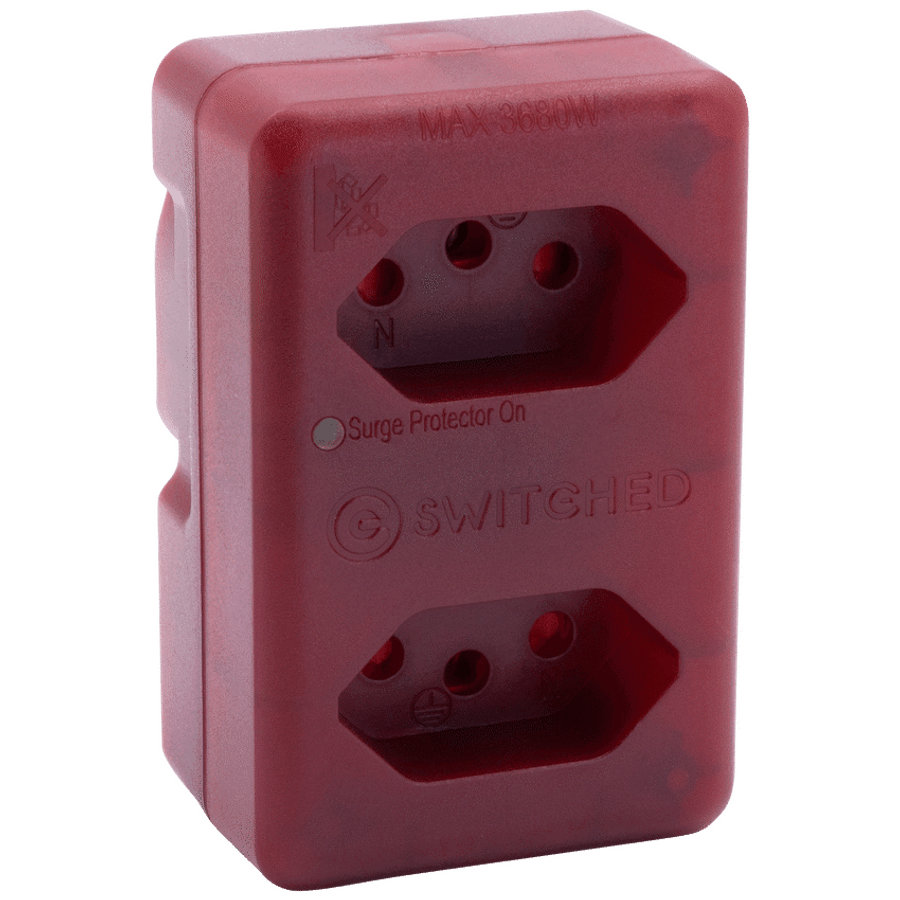 Switched 2-way High Surge Protection Network Router Safe Adaptor 230v-16A