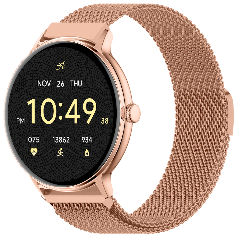 Volkano Ayla Collection Smartwatch with Extra Silicone Strap - Gold