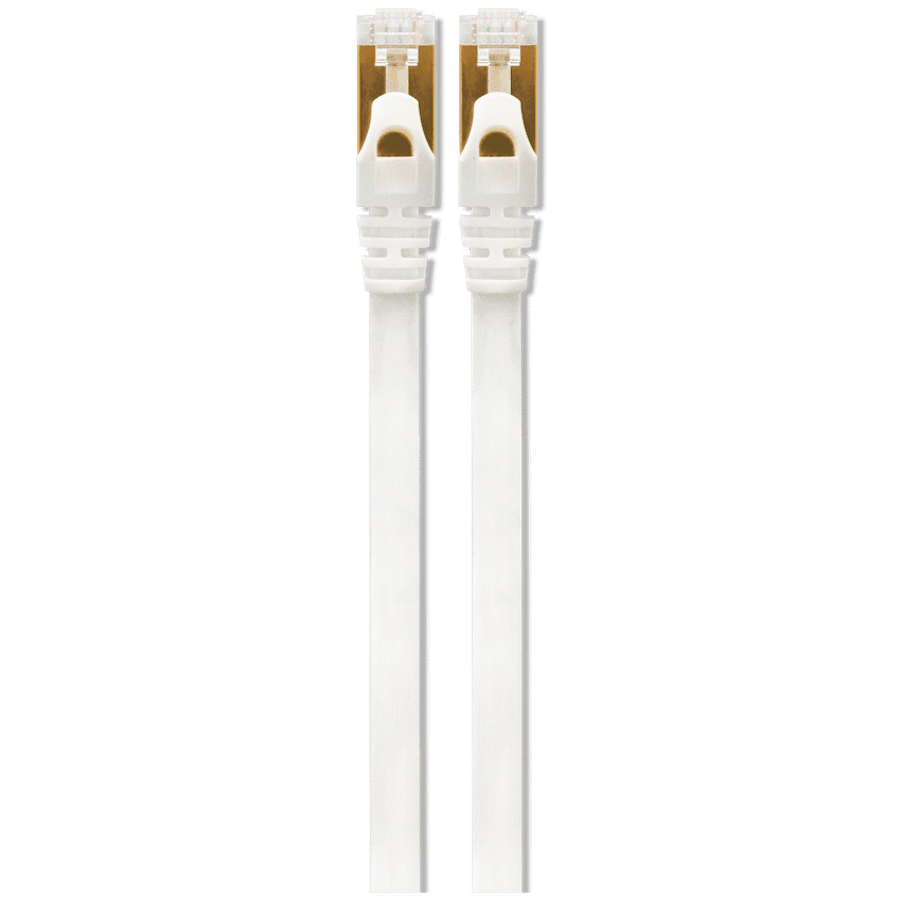 VolkanoX Giga Series Cat7 Ethernet Cable 25m - White, Gold-Plated Tips