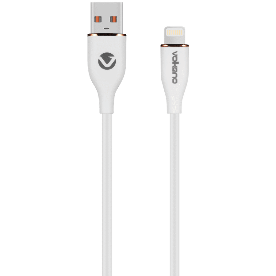 Volkano Flexi Series USB to MFI Lightning 1.5m 5v 2.4a 12w - White