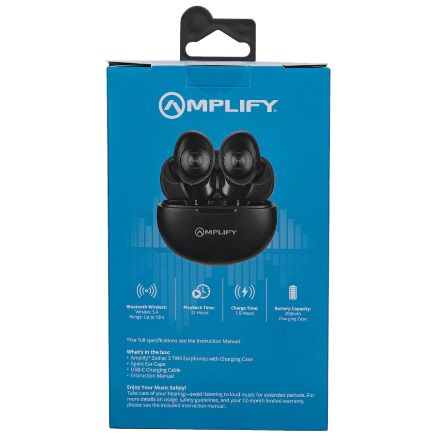 Amplify Zodiac 3 True Wireless Earphones - Black