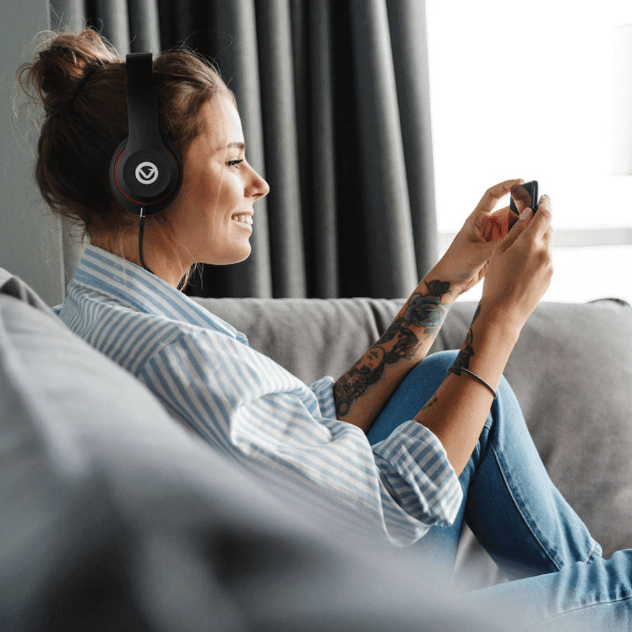 Volkano Falcon Headphones with Microphone - Black