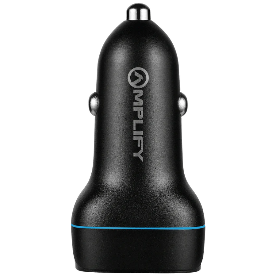 Amplify Volto Series Dual Car Charger 32W (Type-C + USB) - Black