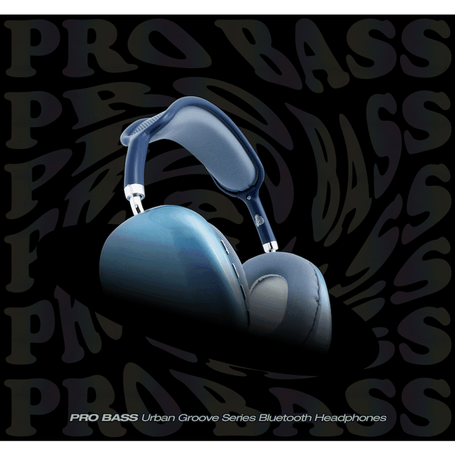 Pro Bass Urban Groove Series Bluetooth Headphones - Blue