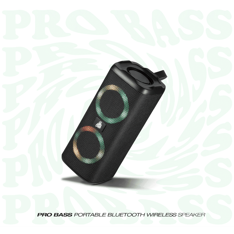 Pro Bass Pulse Box Portable Bluetooth Speaker - Black