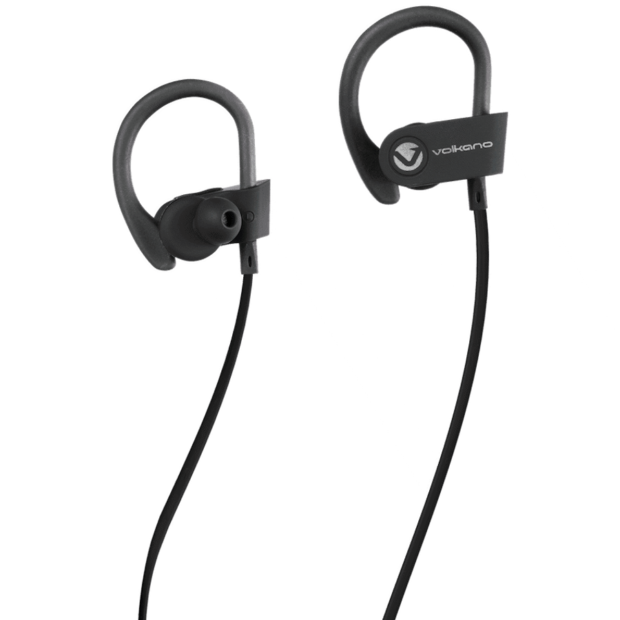 Volkano Race Series Bluetooth Sport Earhook Earphones - Black