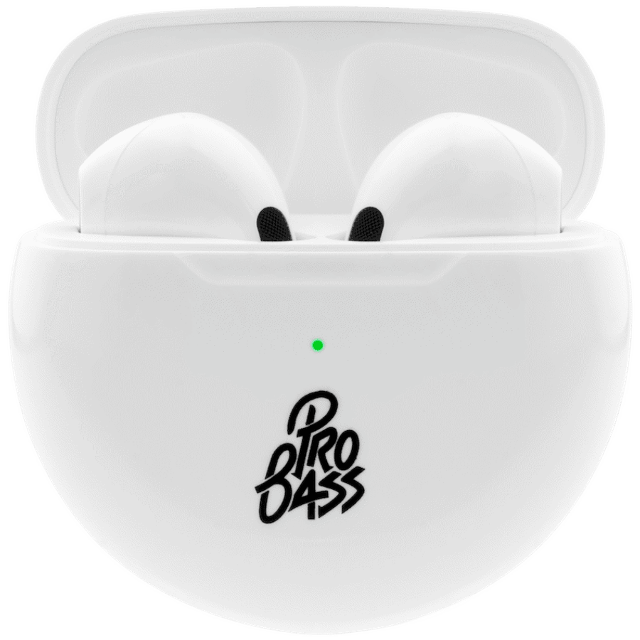 Pro Bass Future Series True Wireless Earphones with Charging Case - White