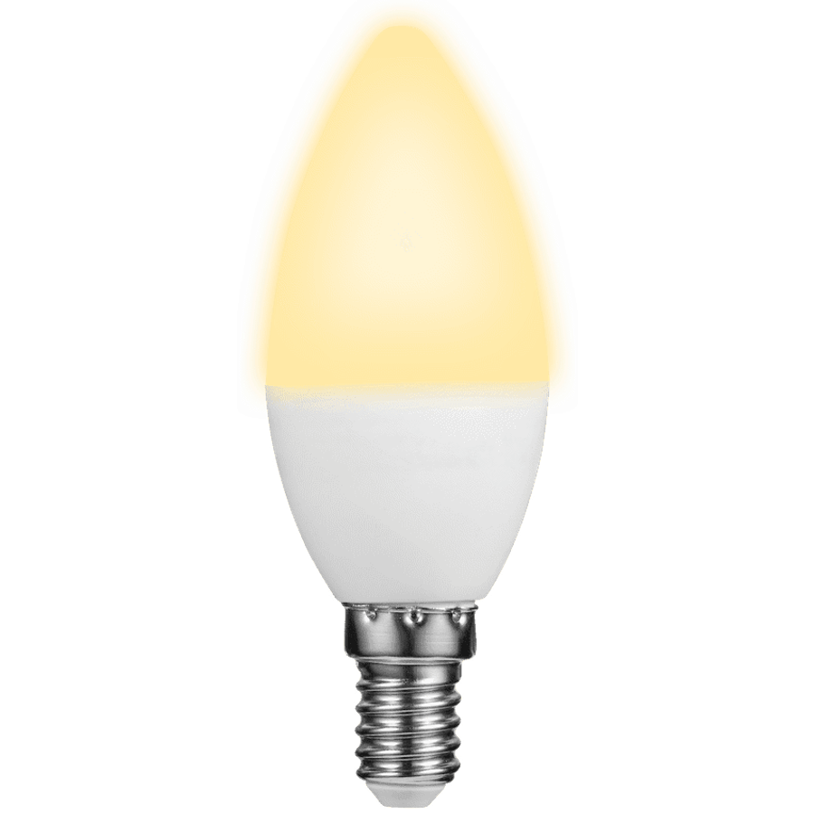 Switched 5w Candle LED Light Bulb E14 - Warm White