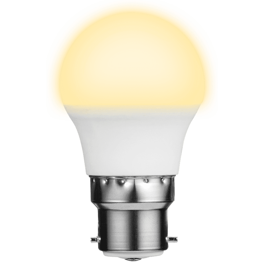 Switched 5w Golfball LED Light Bulb B22 - Warm White