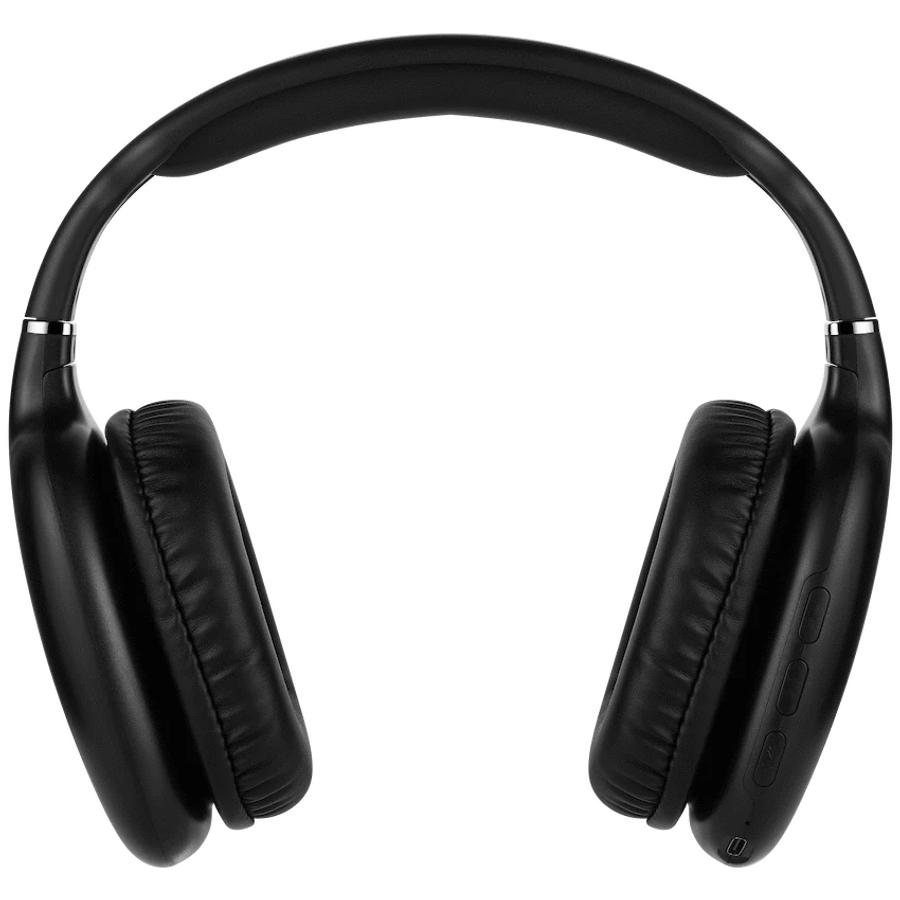 Pro Bass Retro Bluetooth Wireless Headphone with PU Case - Black