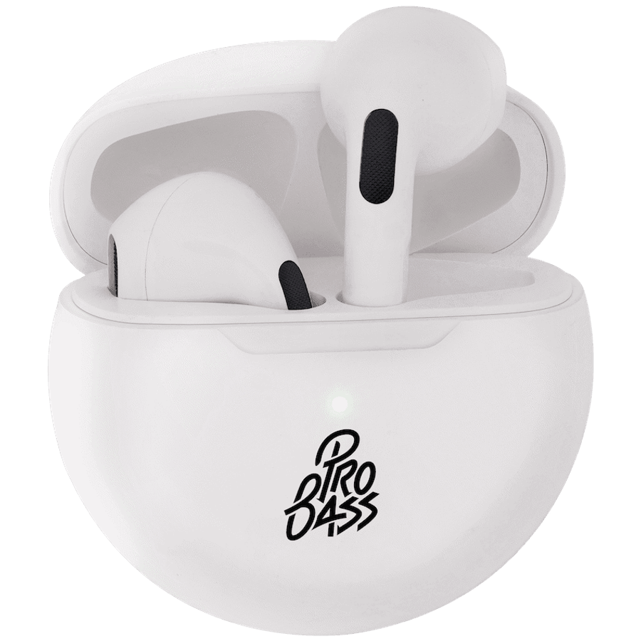Pro Bass Future Series True Wireless Earphones with Charging Case - White