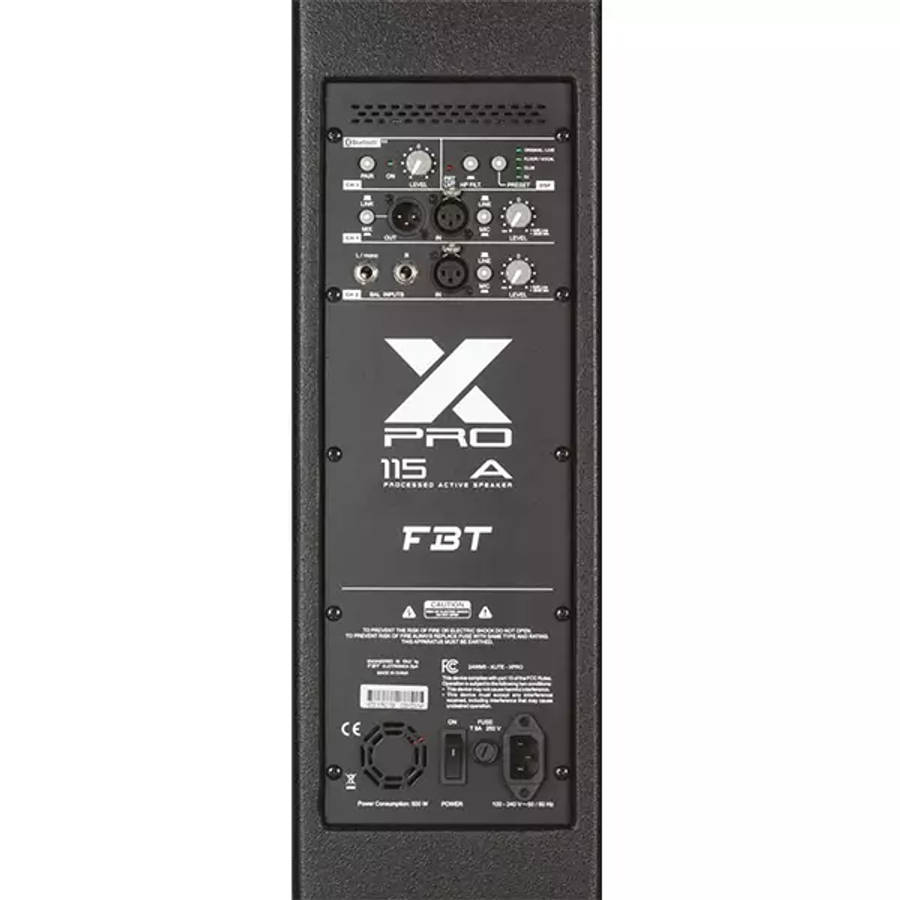 FBT X-PRO115A ACTIVE SPEAKER 15INCH BLACK 1200W + 300W BT