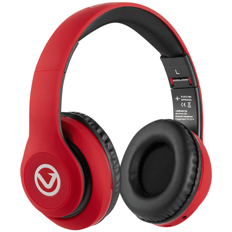 Volkano Impulse Series Bluetooth Headphones - Red