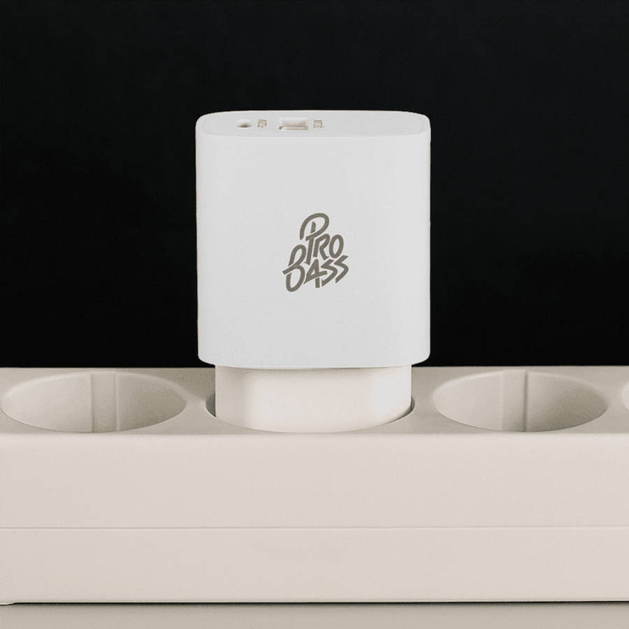 Pro Bass Rapidcharge Series 20w+18w Dual USB and Type-C Wall Charger - White