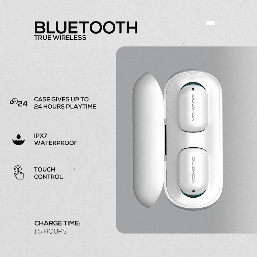 Volkano Capricorn Series IPX7 TWS Earphones with Charging Case