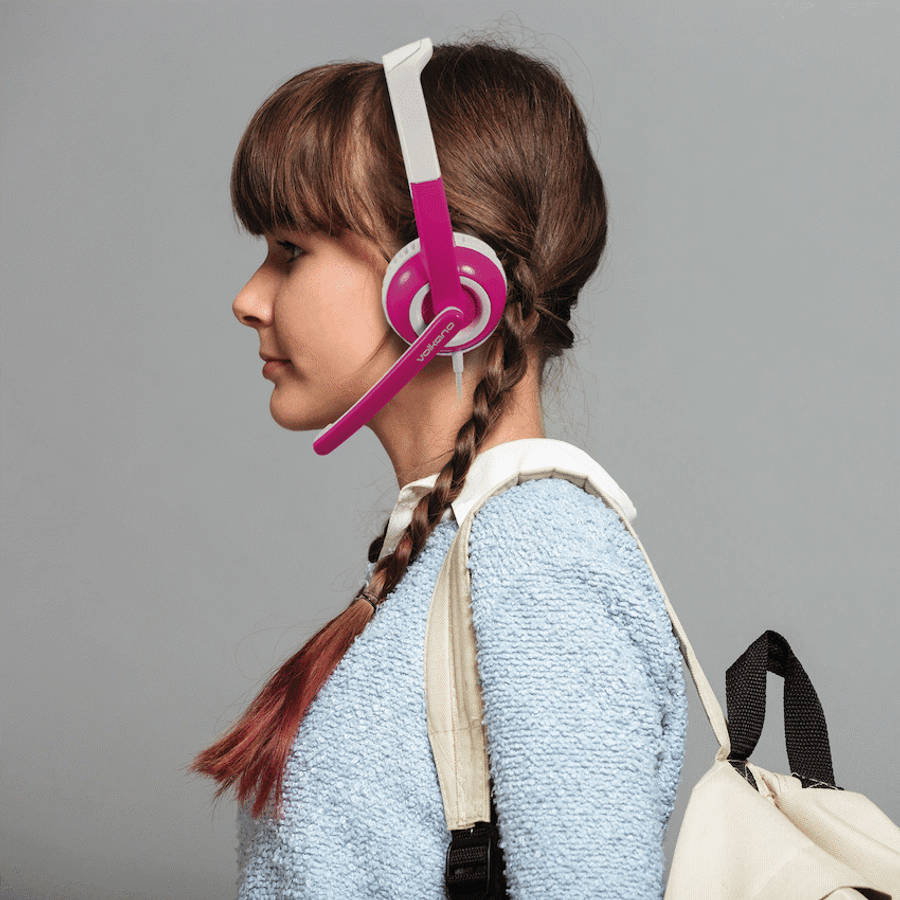 Volkano Kids Chat Junior Series Headset with Mic - Pink