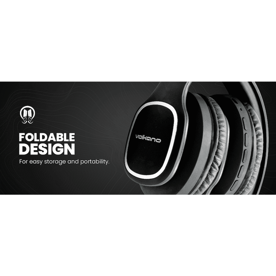 Volkano Phonic Series Bluetooth Full Size Headphones - Black